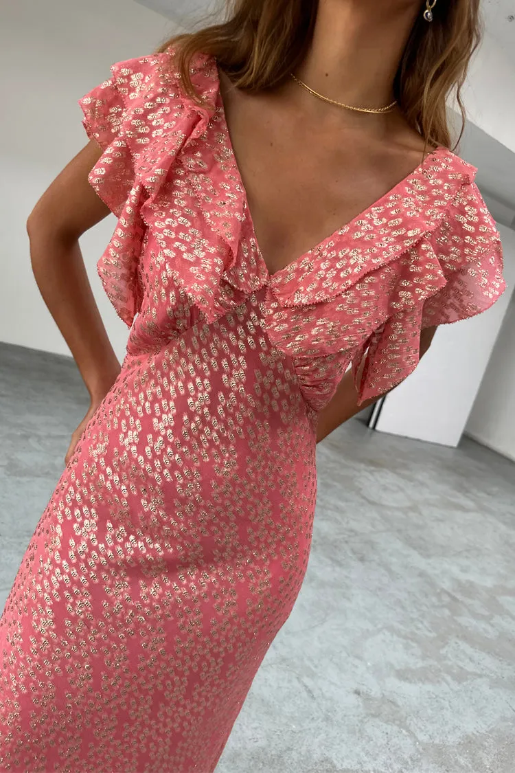 Pink Jacquard Tilda Dress