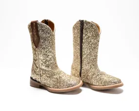 Princess Gold Square Toe Boots