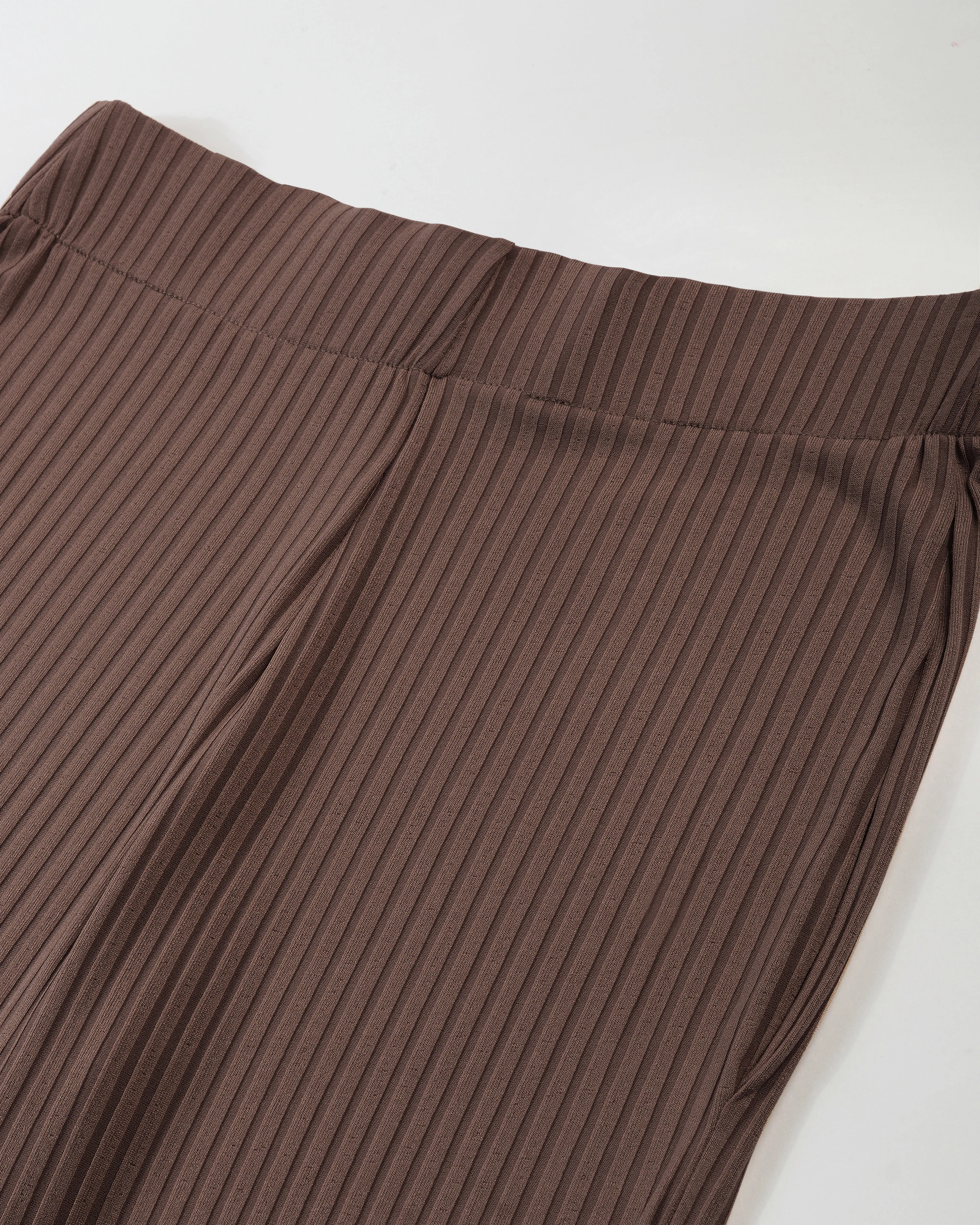 RIBBED FLARED TROUSER