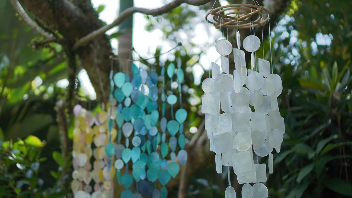 Sunrise Leaf Capiz Wind Chime