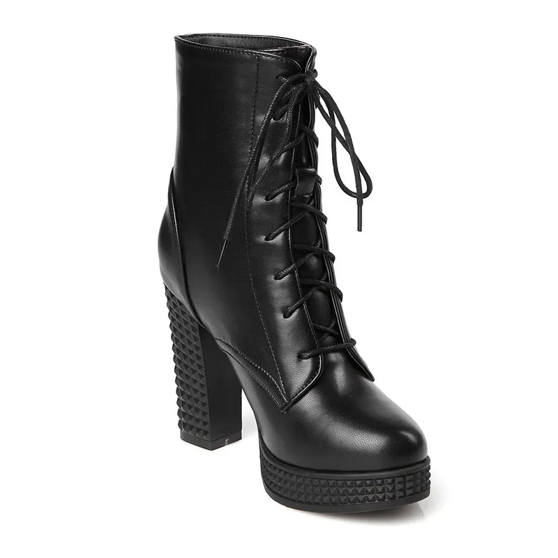 Super High Heel Platform Lady Ankle Boot