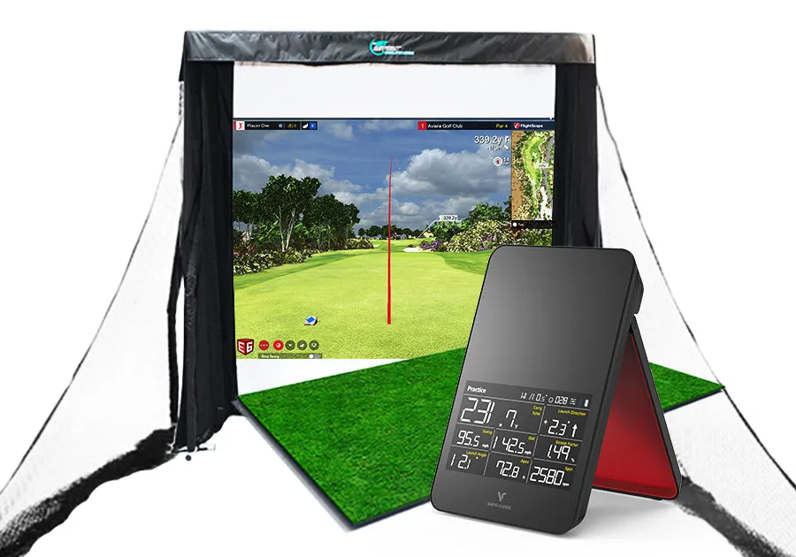 Swing Caddie SC4 Premium Golf Simulator Package