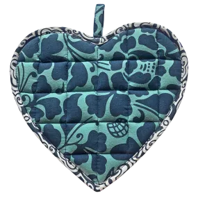 Teal Indigo Sweetheart Pot Holder