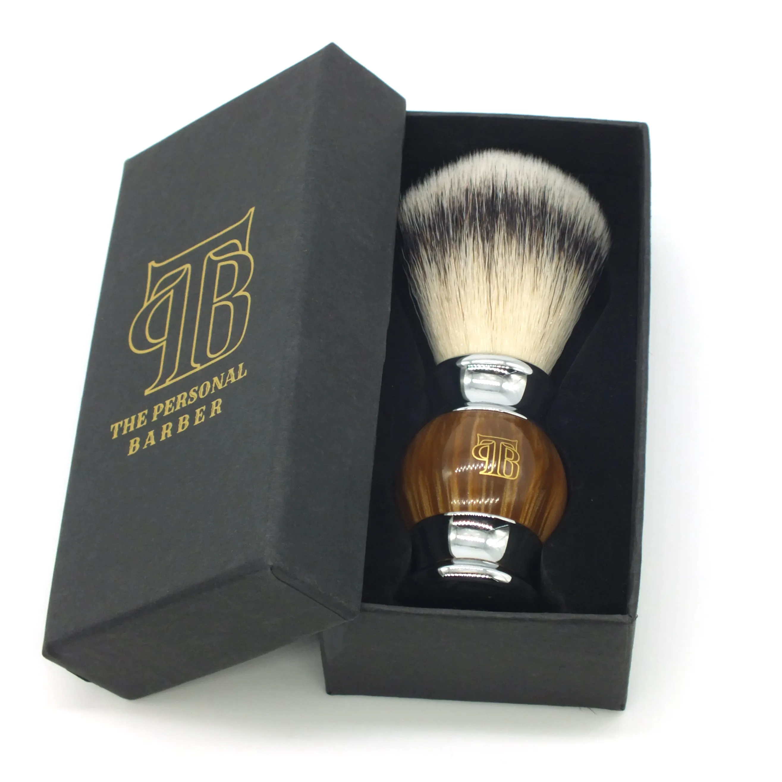 The Personal Barber Resin Handle Synthetic Hair Shaving Brush