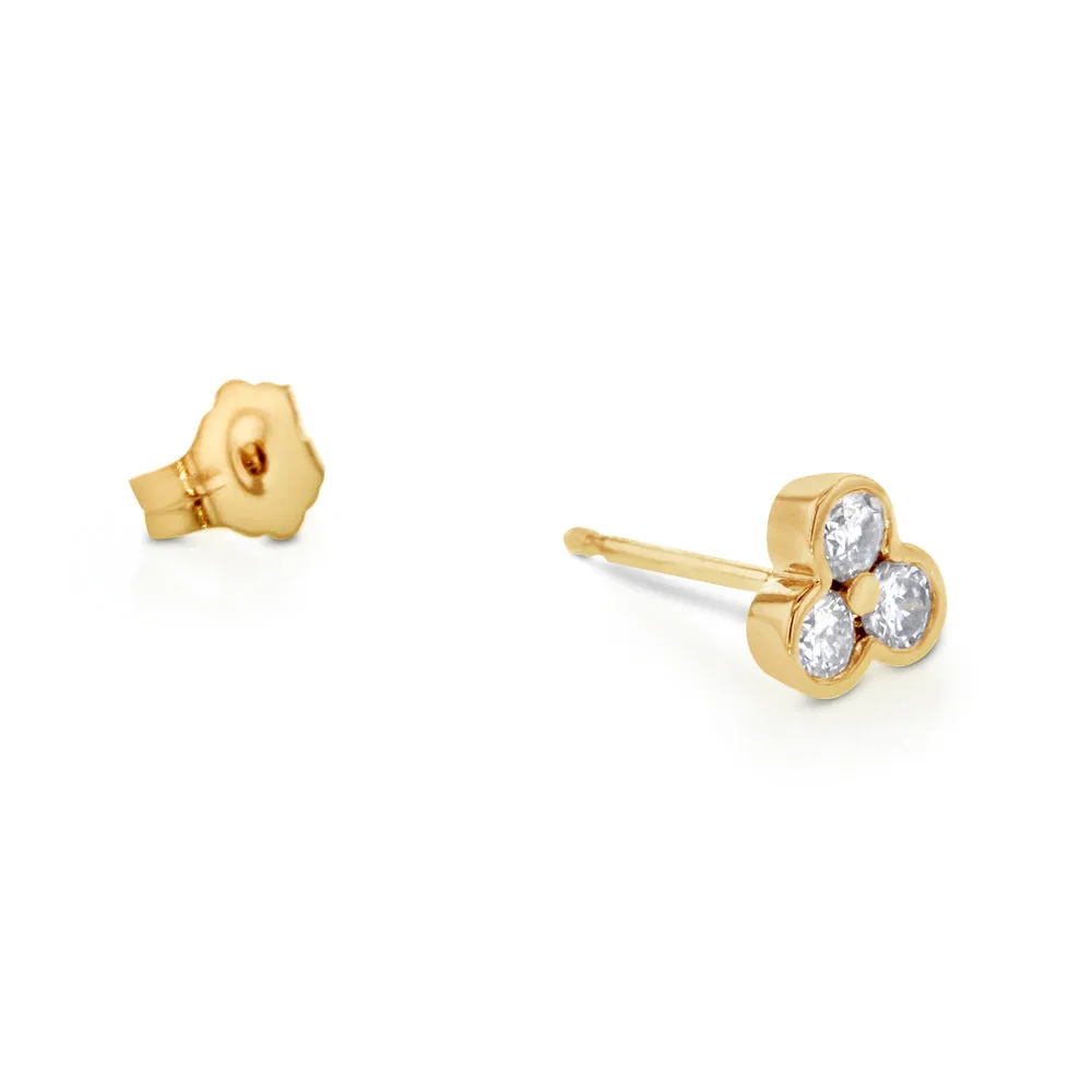 Tri-Stud Earrings