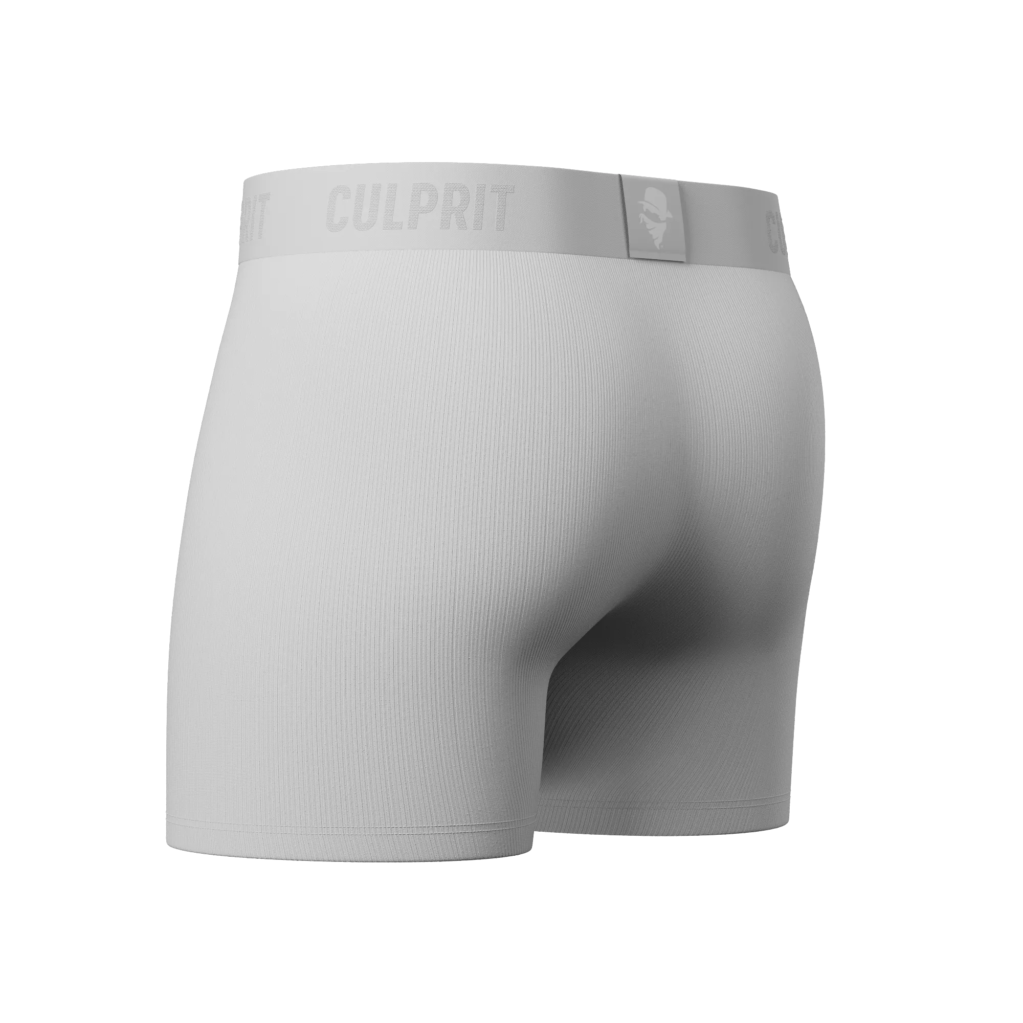 White Hot Ribbed Boxer Briefs w/ fly