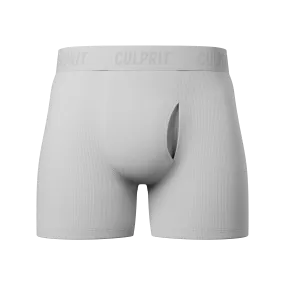 White Hot Ribbed Boxer Briefs w/ fly