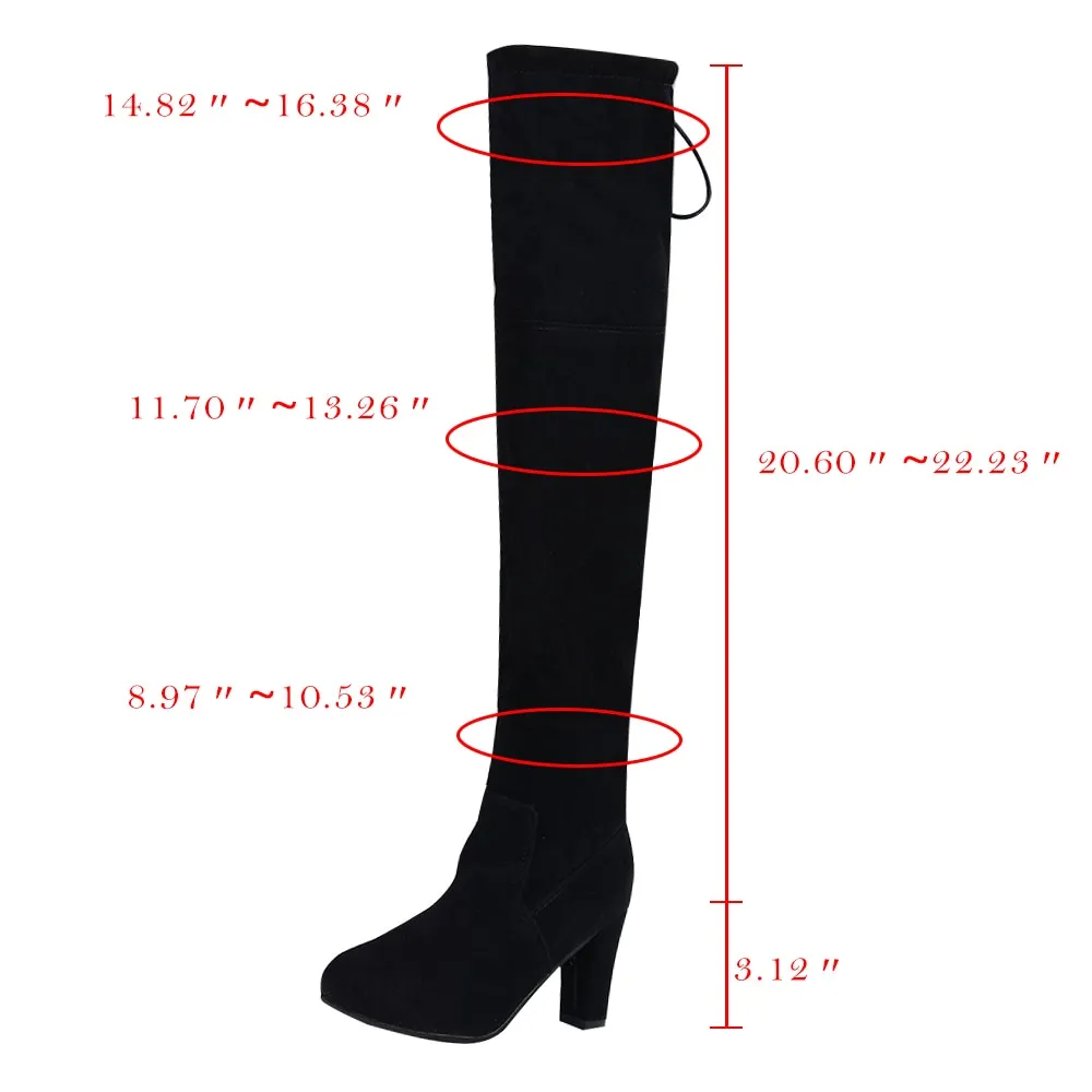 Women Faux Suede Women Over The Knee Boots