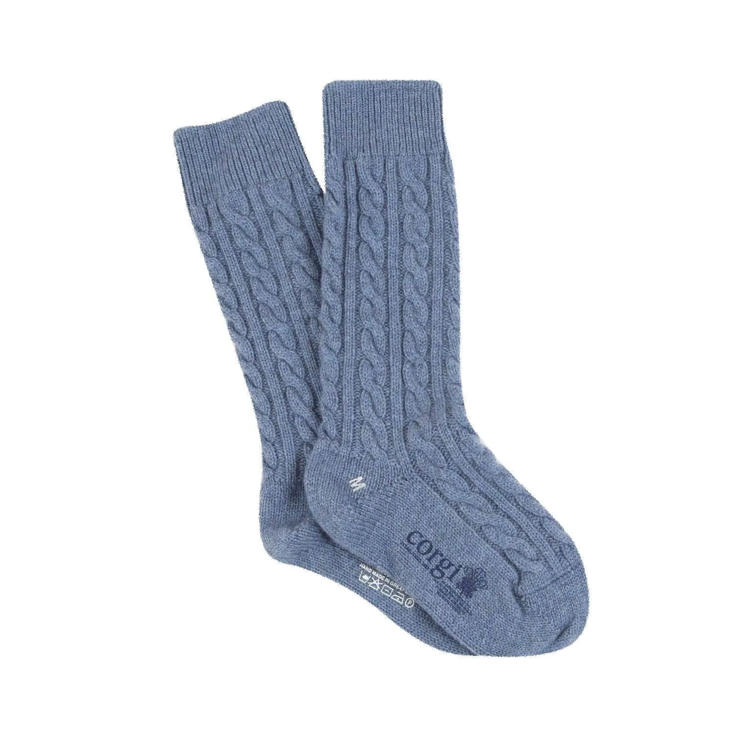 Women's Handmade 'Prince of Wales Cable' Cashmere Socks