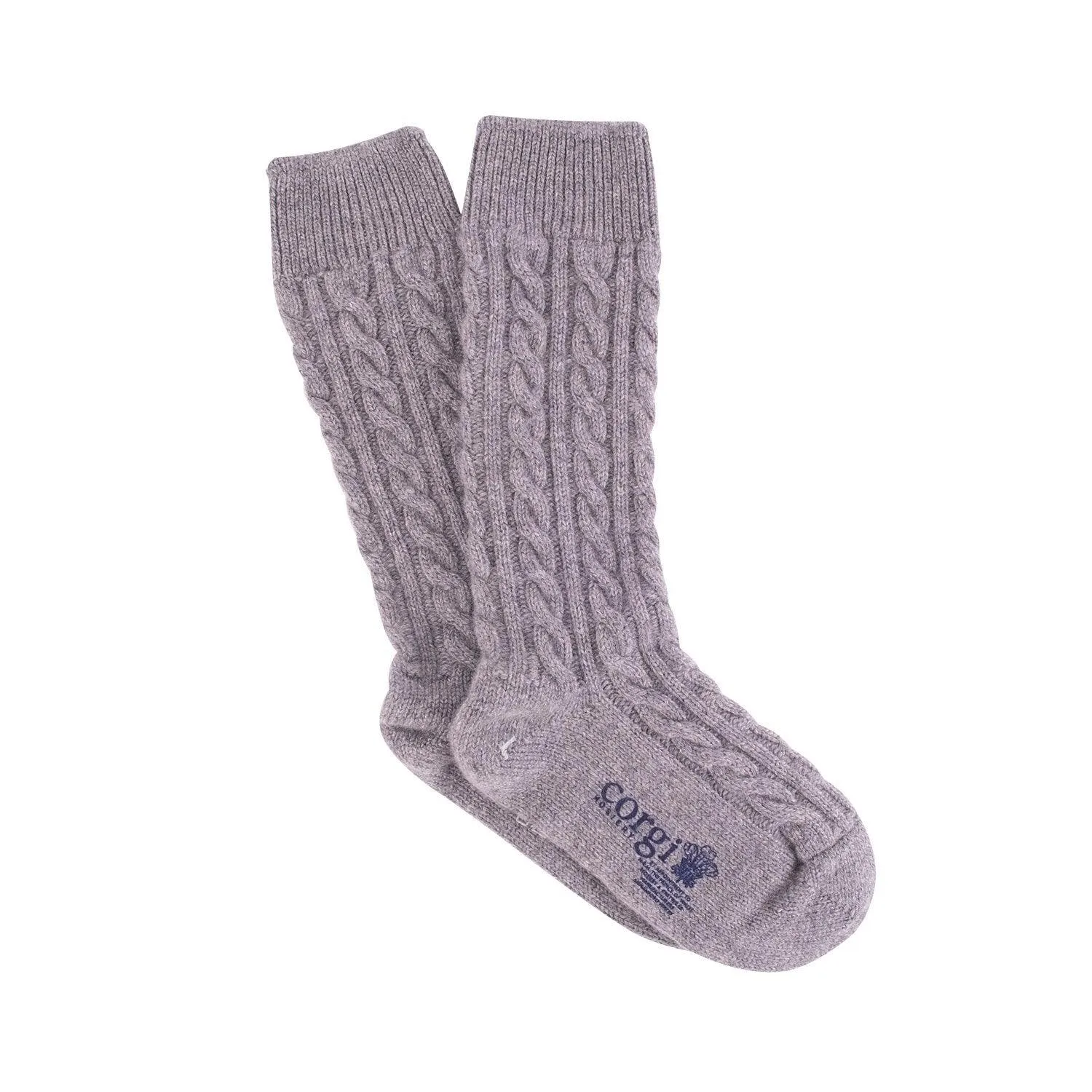 Women's Handmade 'Prince of Wales Cable' Cashmere Socks