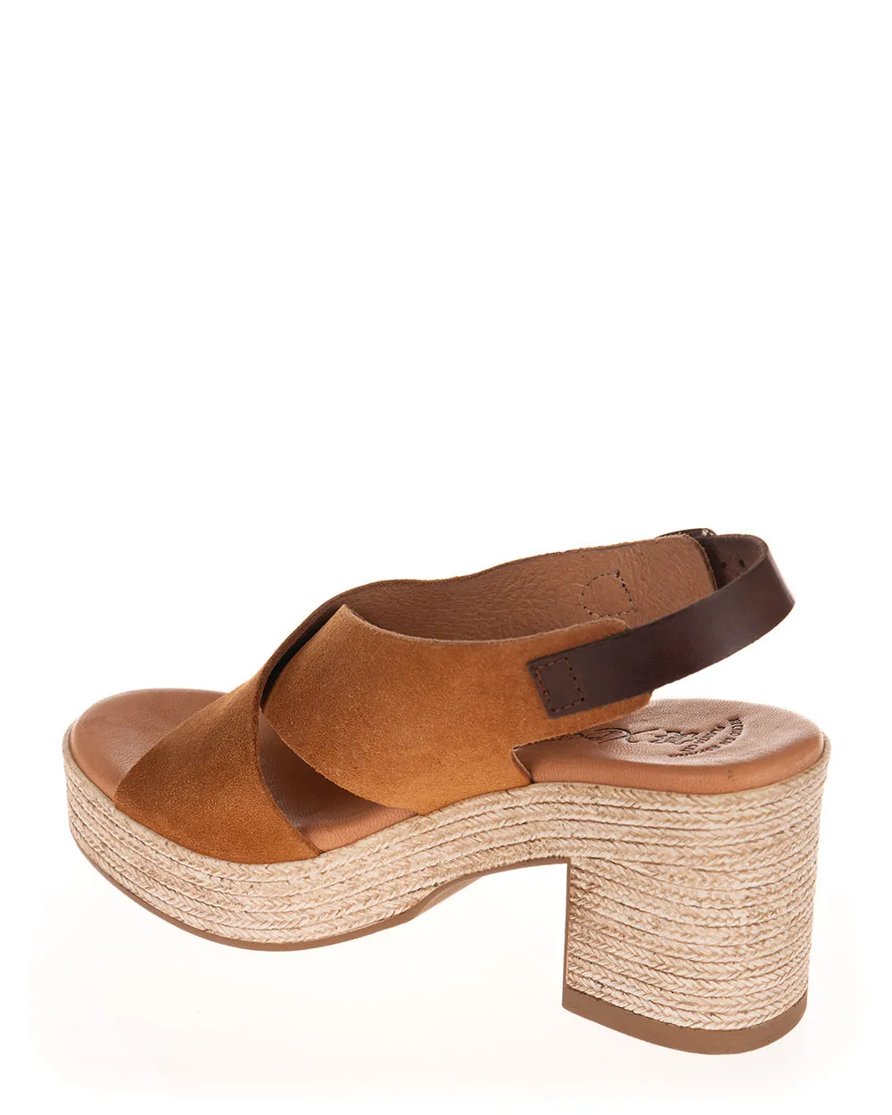 X Bonita 4314 Tan Combo Leather Heel Sandal